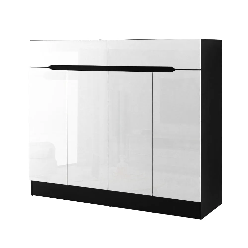 120cm Shoe Cabinet Storage Rack High Gloss Front