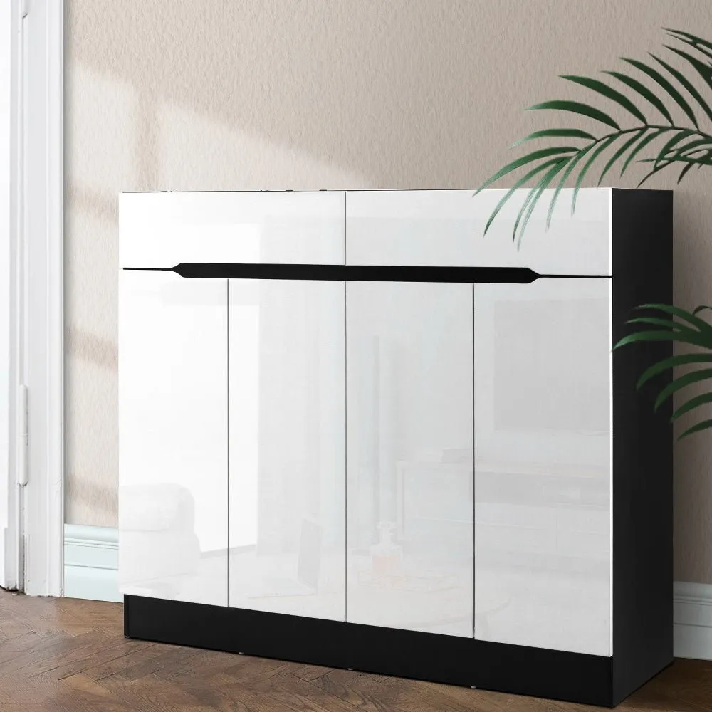 120cm Shoe Cabinet Storage Rack High Gloss Front