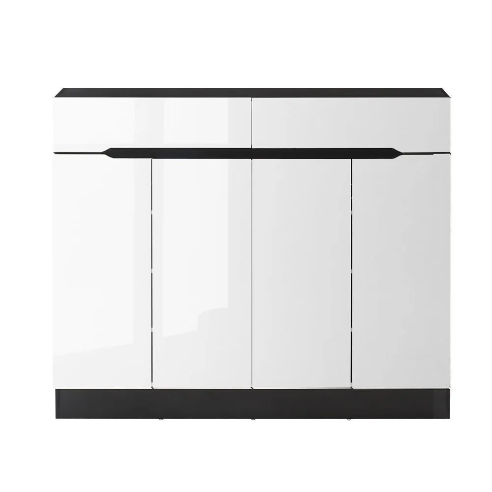 120cm Shoe Cabinet Storage Rack High Gloss Front