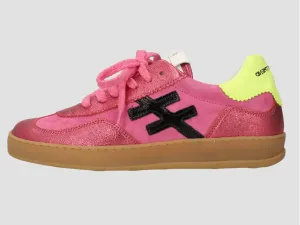Another Trend Carmesi Pink & Pink Sparkle Trainers with Neon Heel