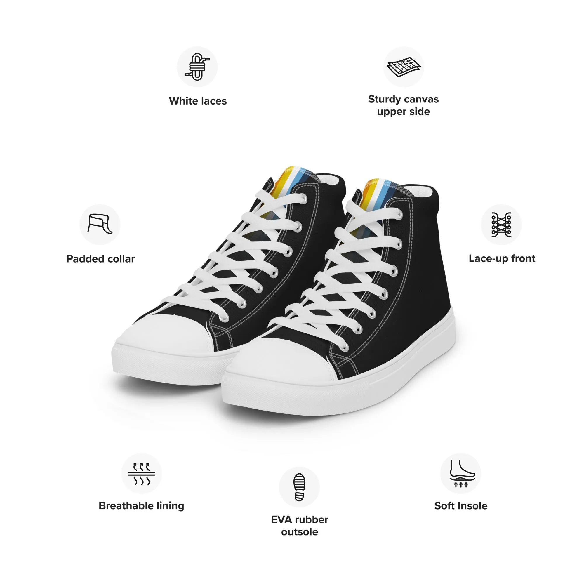 AroAce Pride High Top Trainers (female sizes)