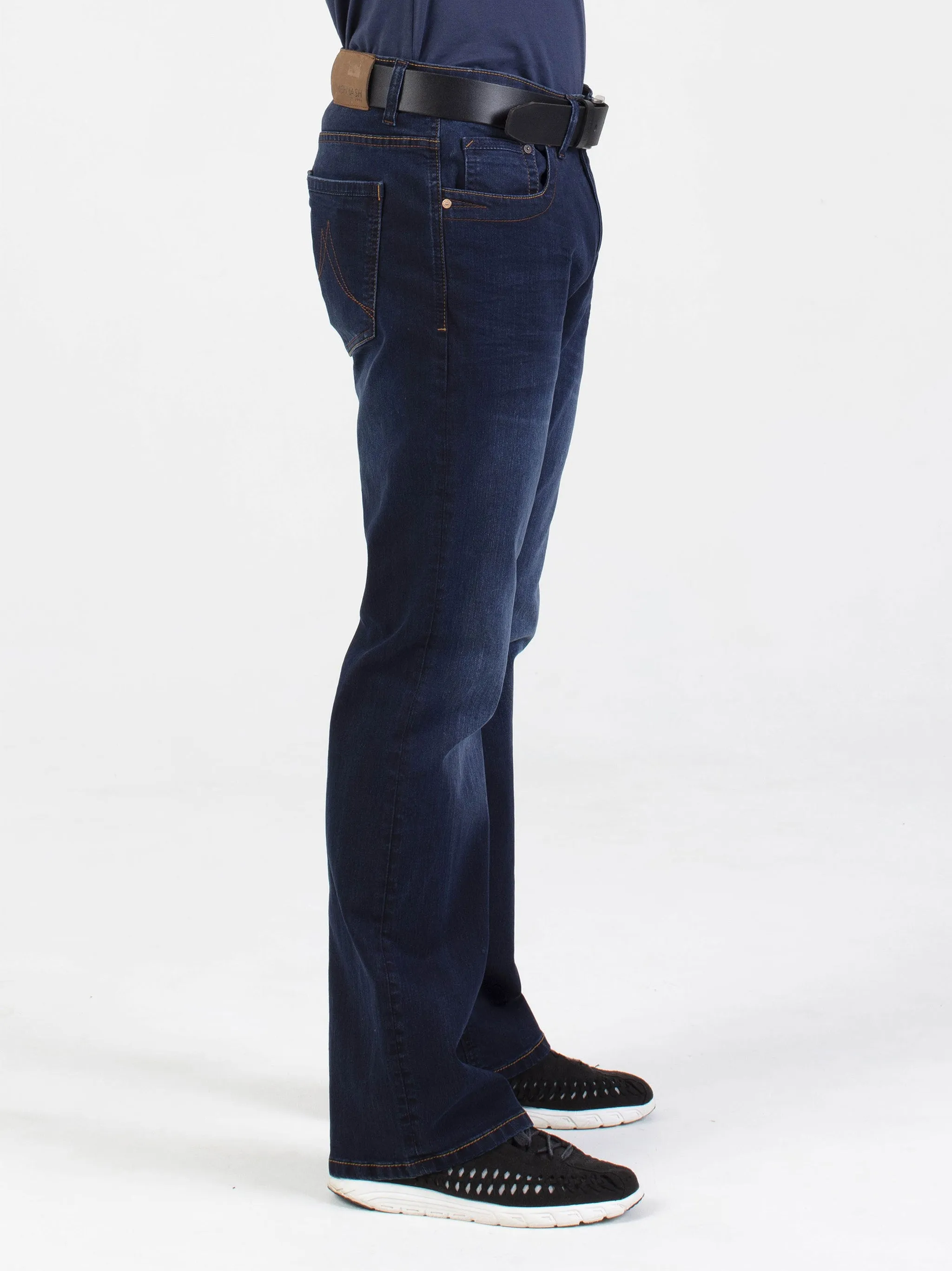Bootcut (Flare) Fit Mid Stretch Mustang Blue Black Denim Jeans