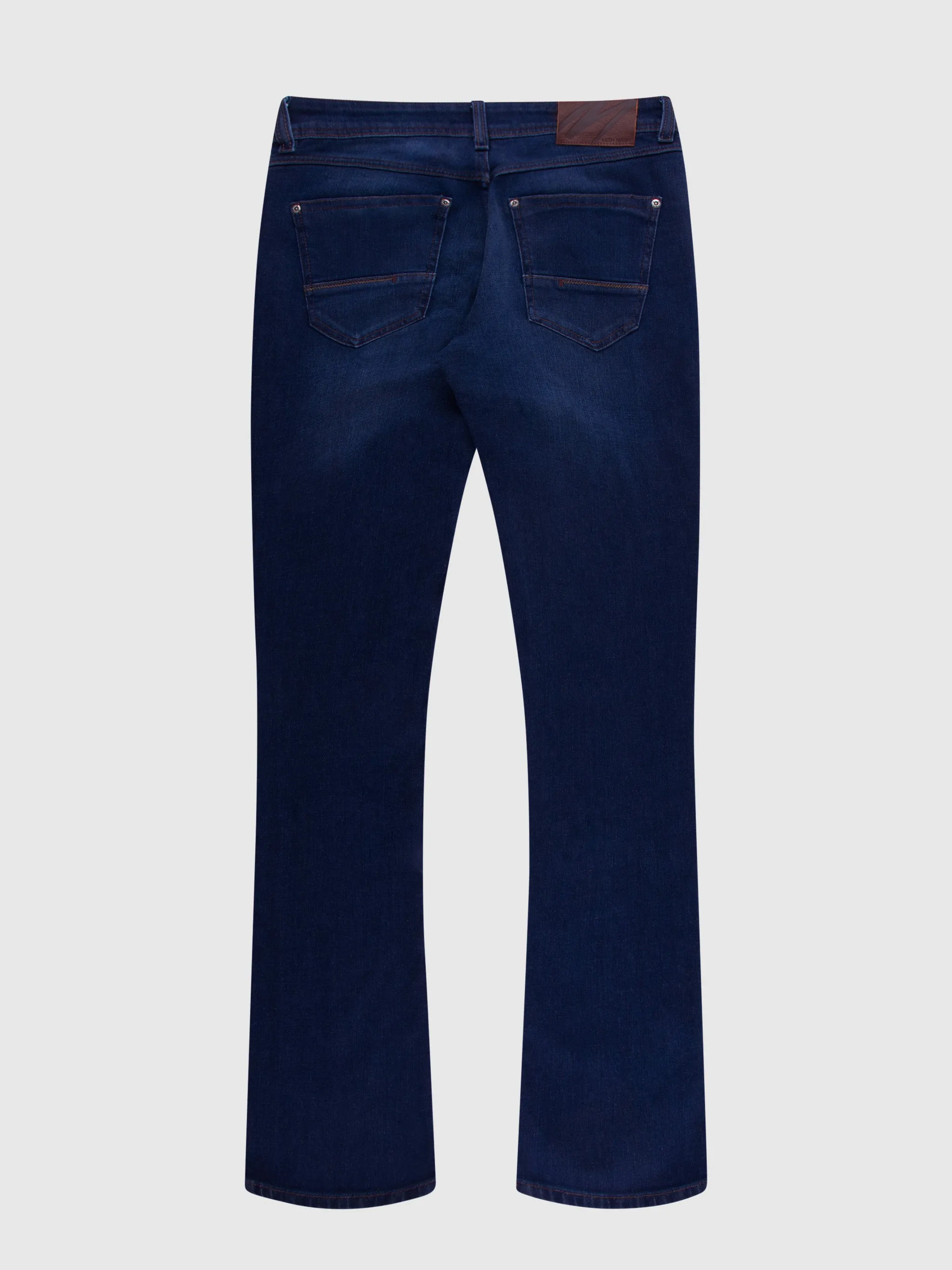 Bootcut (Flare) Fit Mid Stretch Rambler Dark Jeans