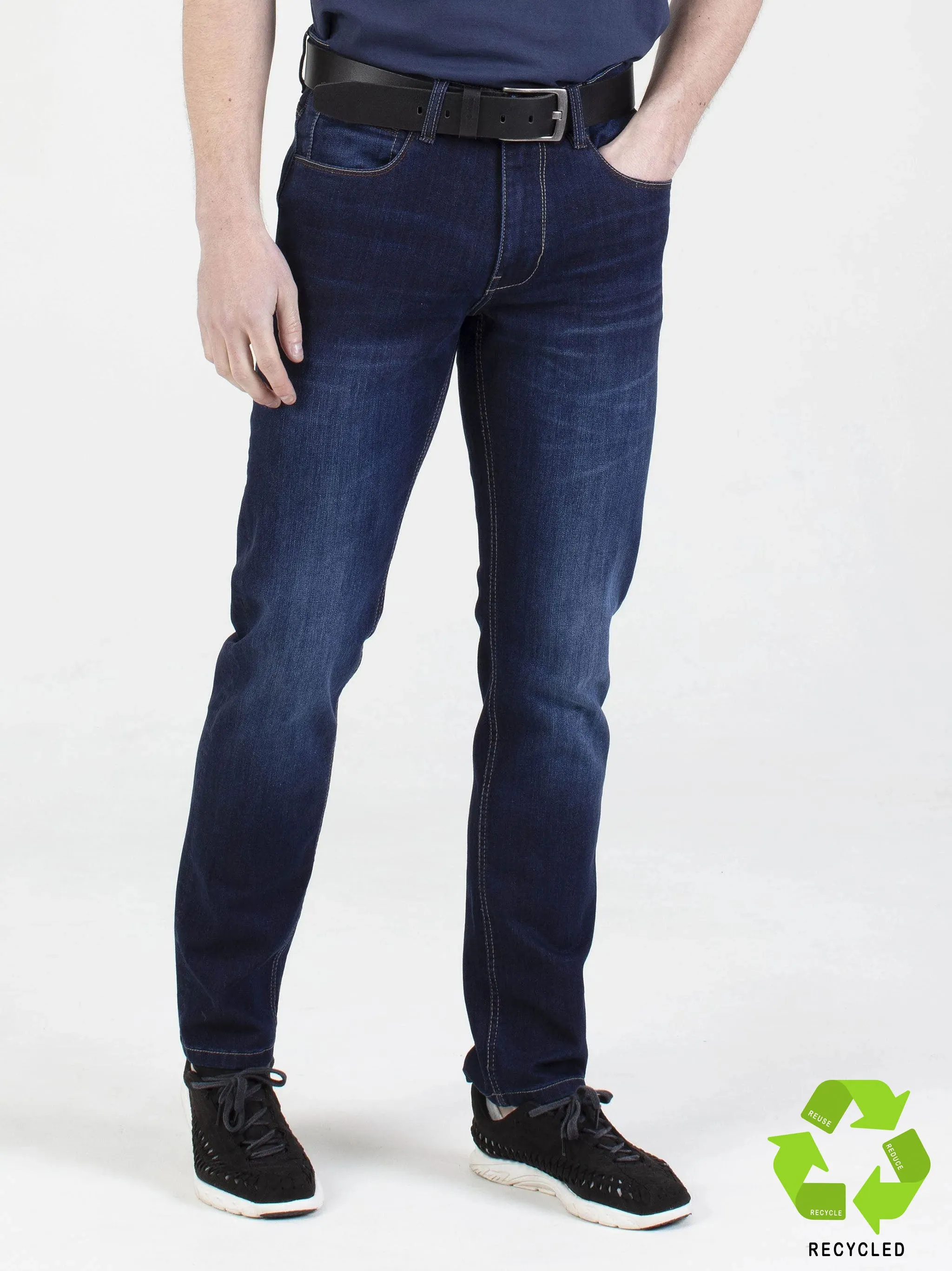 Bootcut (Flare) Fit Mid Stretch Recycled Denim Camaro Dark Jeans