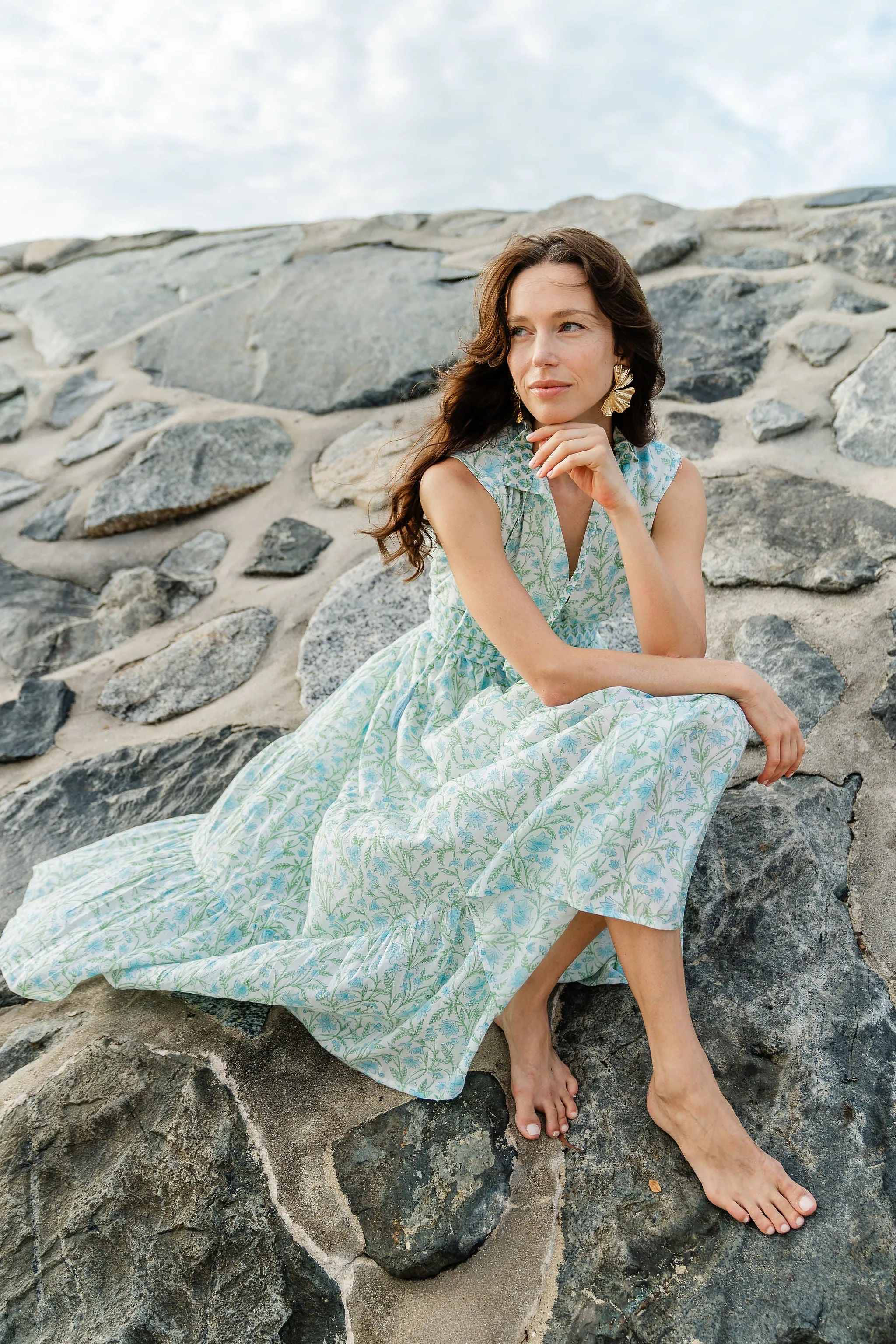 BOTANICAL - PATTE - Sea Foam Maxi