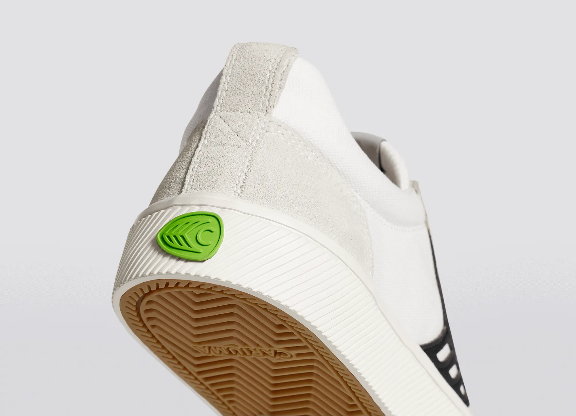 CATIBA PRO Skate Off-White Canvas Vintage White Suede Black Logo Sneaker Women