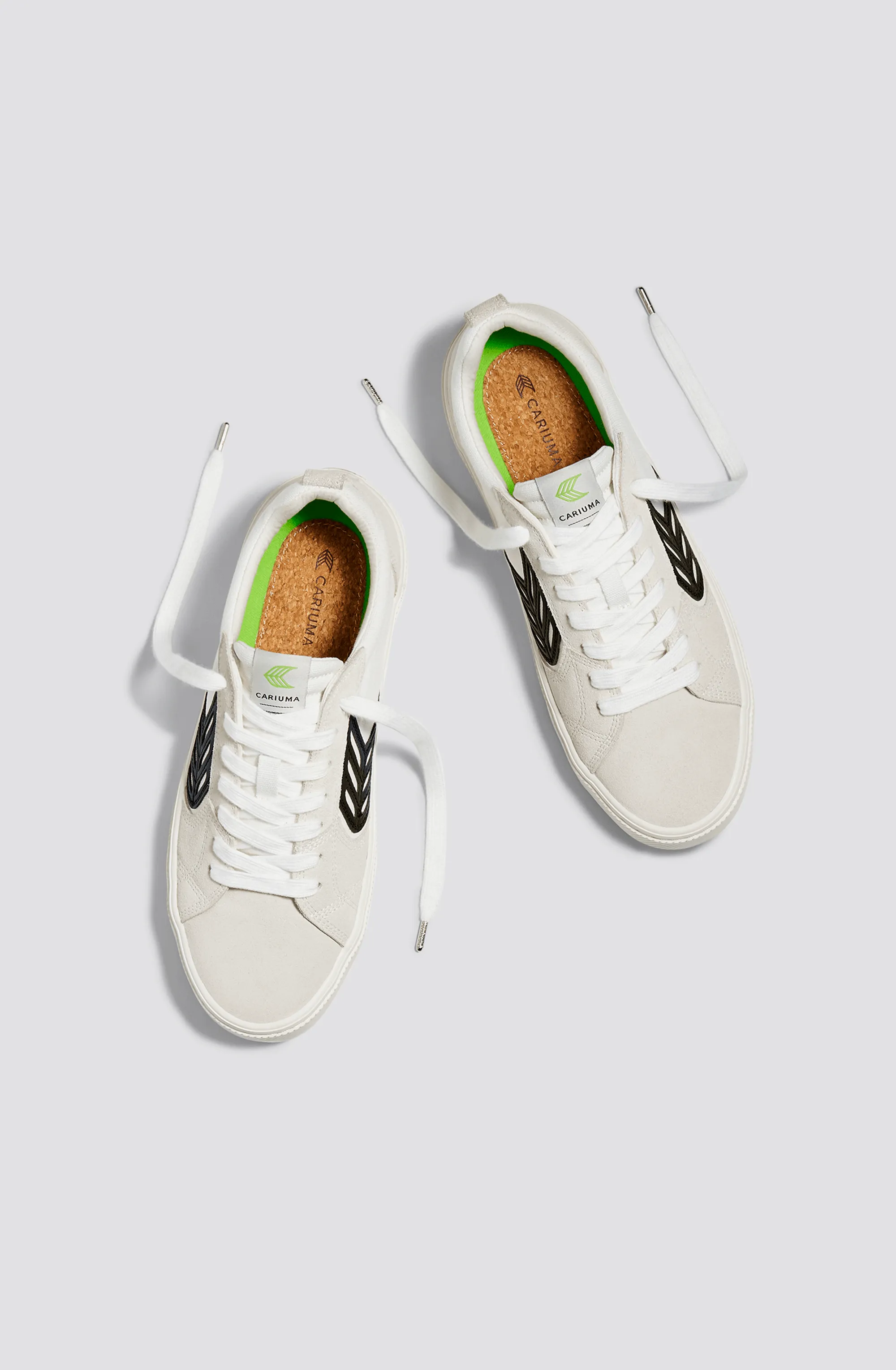 CATIBA PRO Skate Off-White Canvas Vintage White Suede Black Logo Sneaker Women
