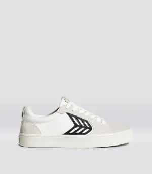CATIBA PRO Skate Off-White Canvas Vintage White Suede Black Logo Sneaker Women