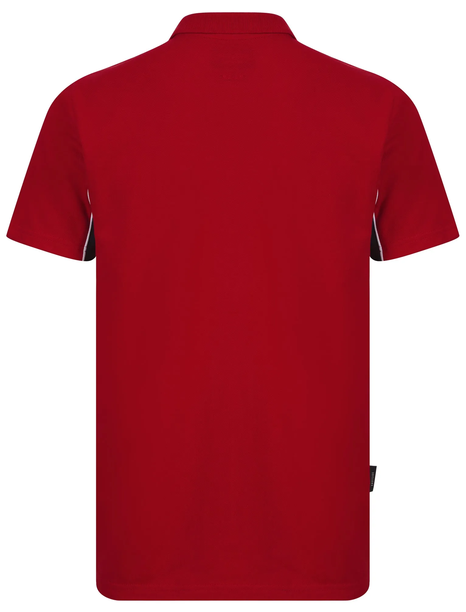 Chads Colour Block Pique Polo Shirt in Scooter Red - Kensington Eastside