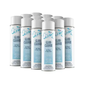 Claire® Gleme Just Spray & Wipe Glass Cleaner (19 oz Aerosol Cans) - Case of 12