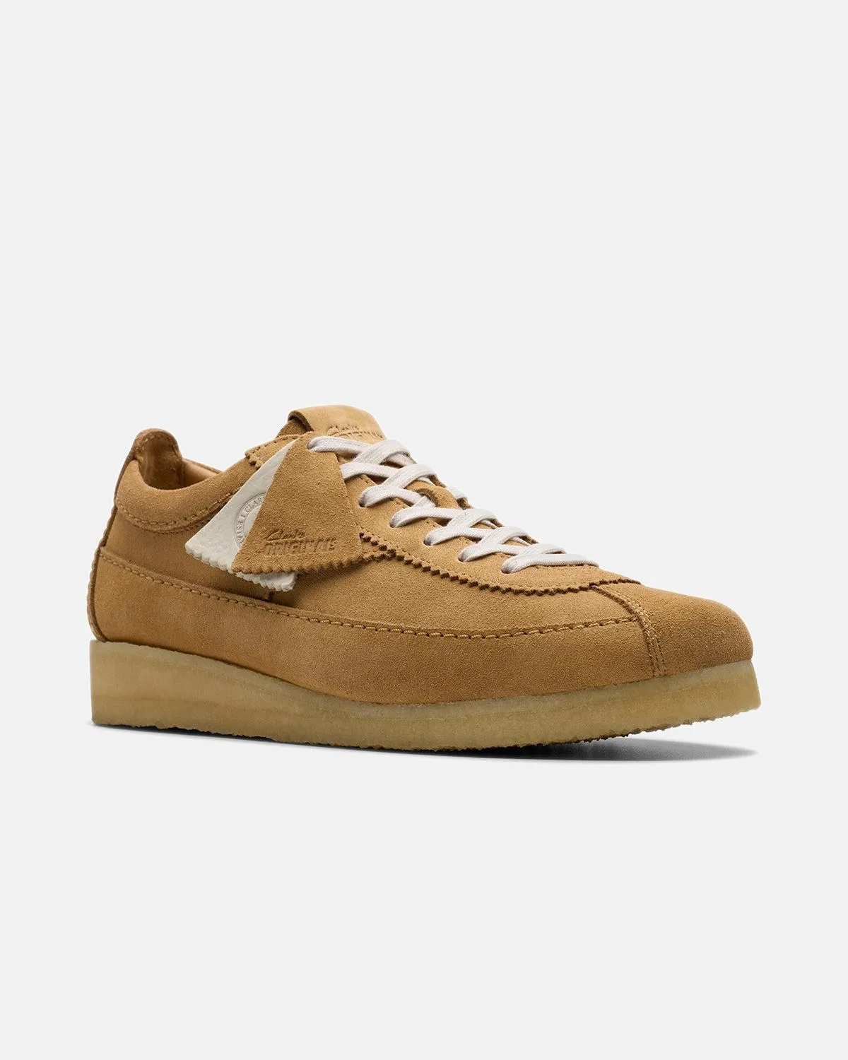 CLARKS ORIGINALS MENS WALLABEE TOR TRAINERS MID TAN SUEDE