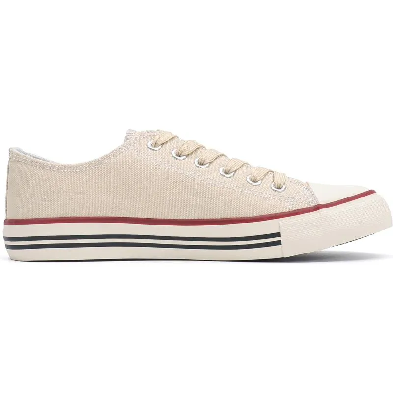 Contemporary Classic Canvas Lace Up Trainers