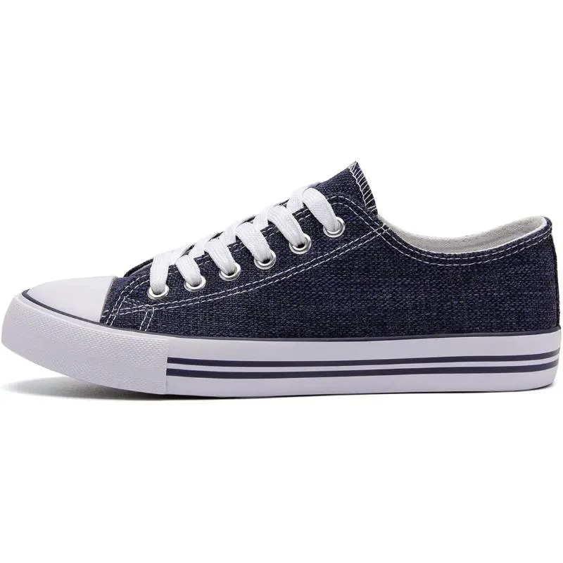 Contemporary Classic Canvas Lace Up Trainers
