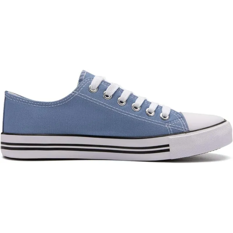 Contemporary Classic Canvas Lace Up Trainers