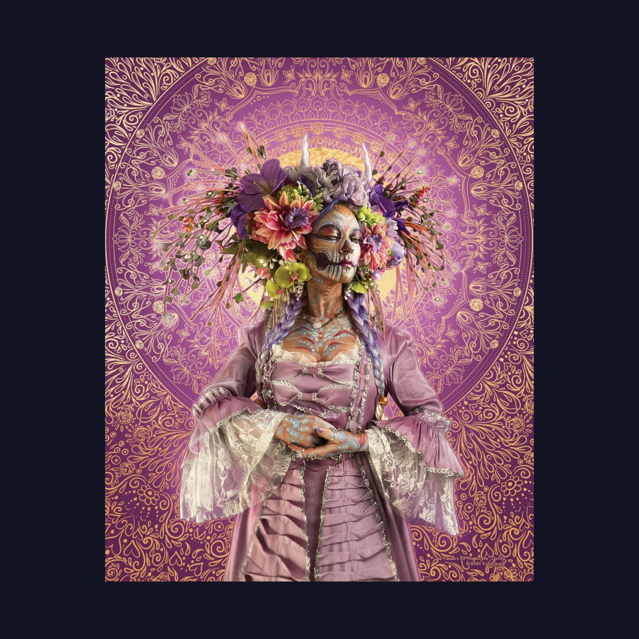 Dahlia "Flowers Of The Grave" Matte Art Print
