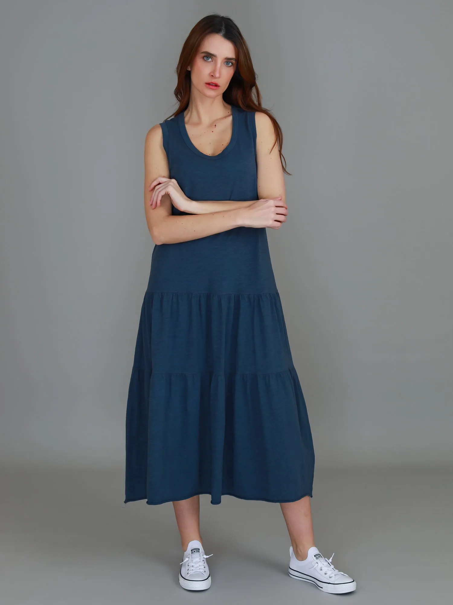 Ella Tiered Midi Dress