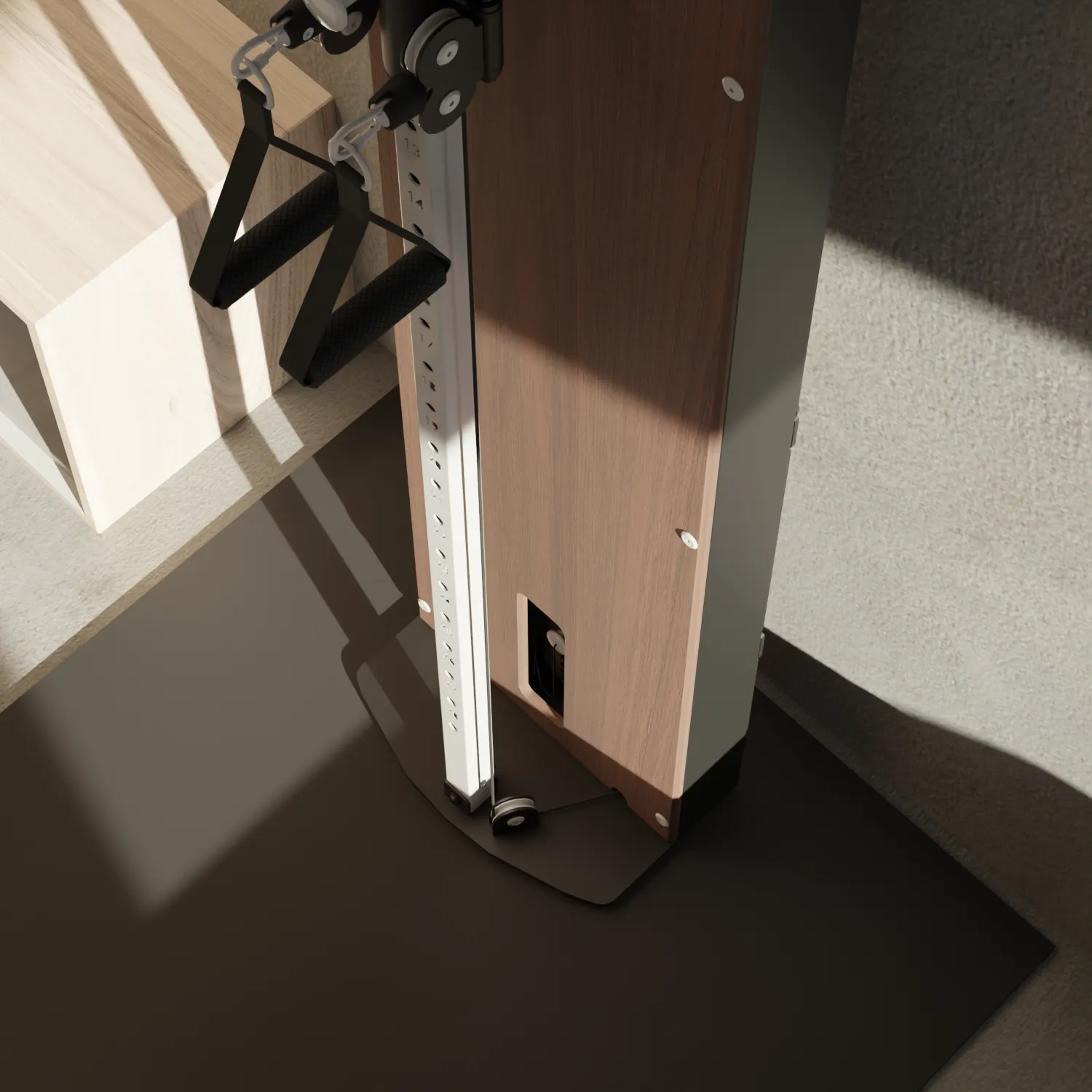 Flow 5 Walnut - Free Standing Functional Trainer / Wall Mounted