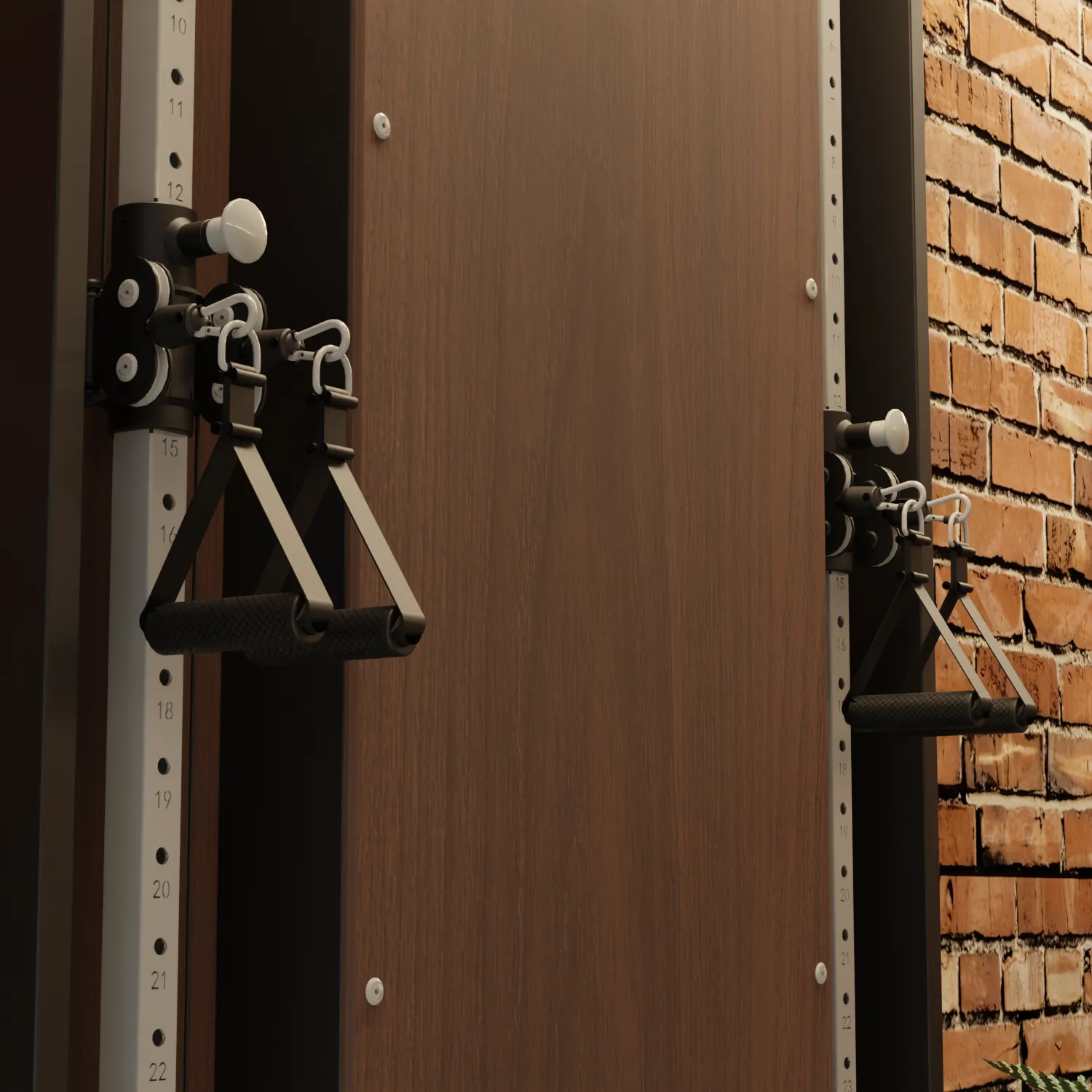 Flow 6 Walnut - Wall Mounted Functional Trainer