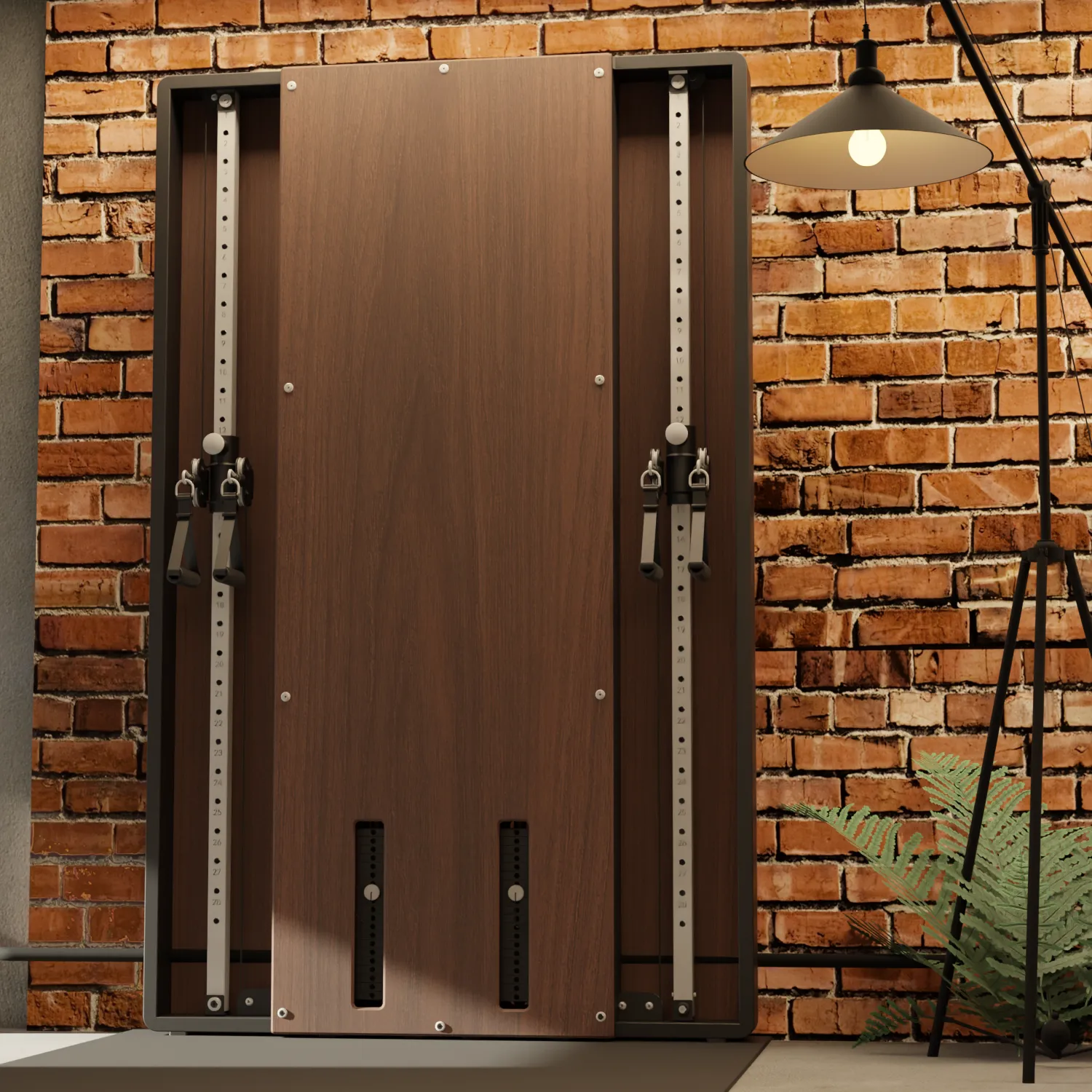 Flow 6 Walnut - Wall Mounted Functional Trainer