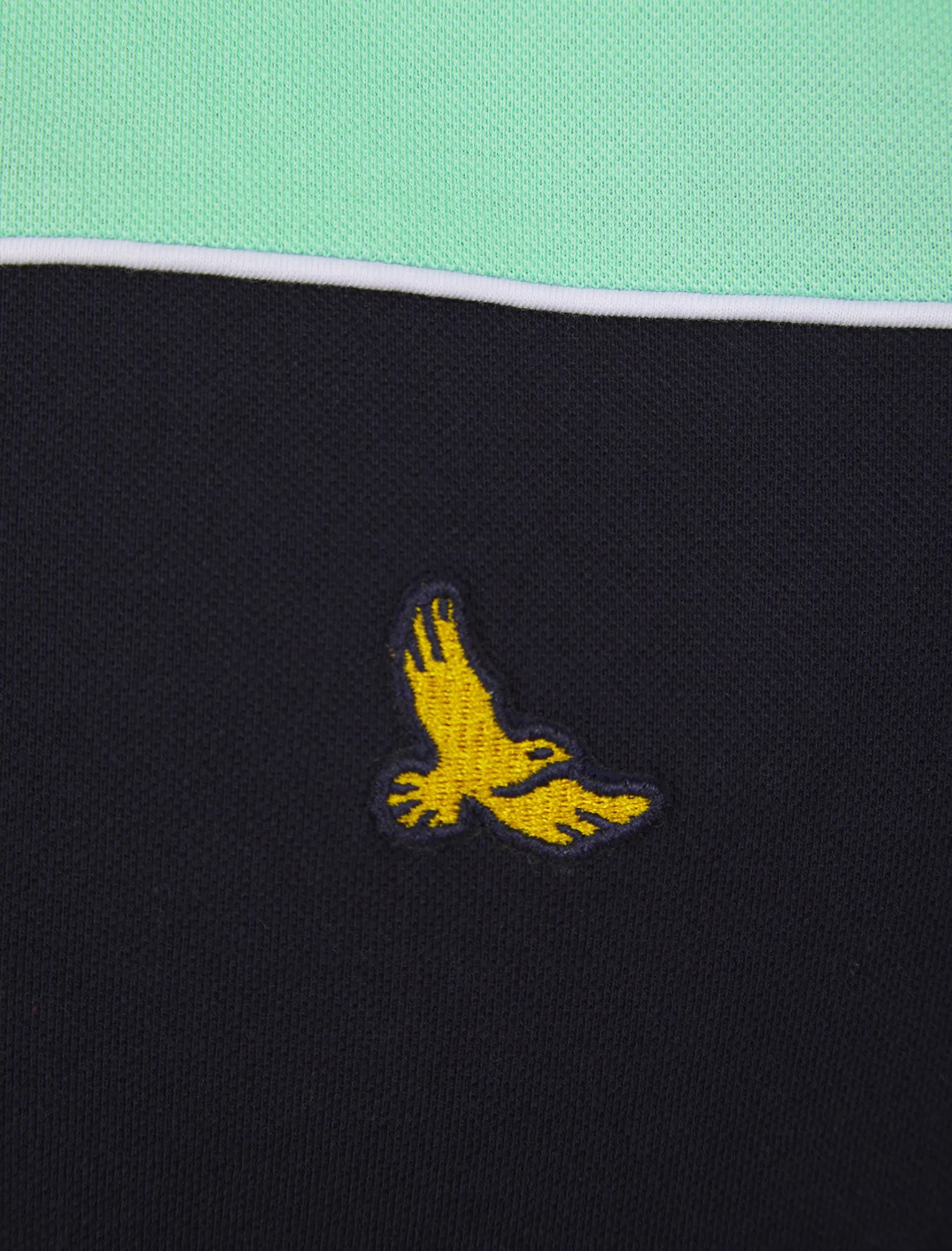 Gladstone Colour Block Pique Polo Shirt in Dusty Jade Green - Kensington Eastside