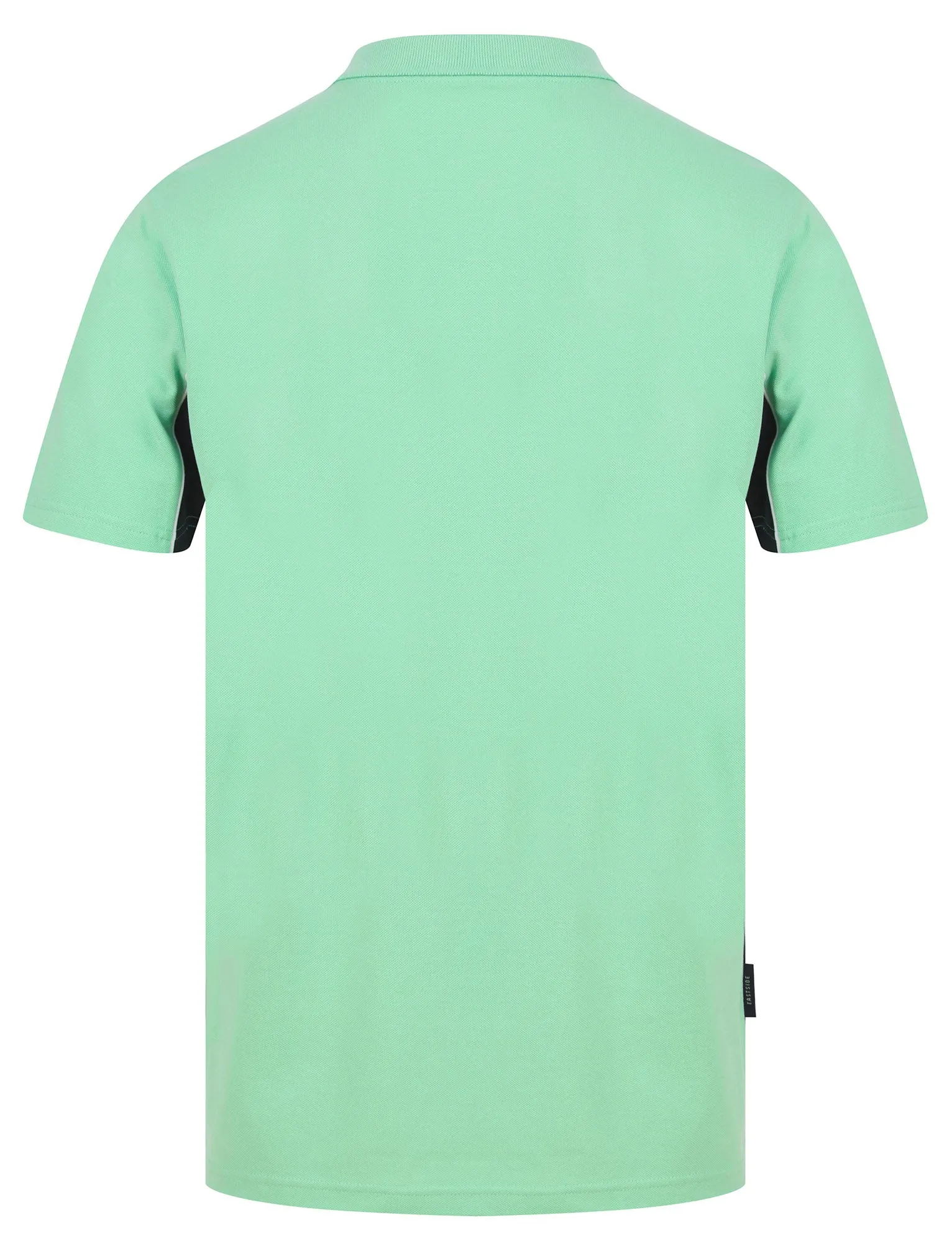 Gladstone Colour Block Pique Polo Shirt in Dusty Jade Green - Kensington Eastside