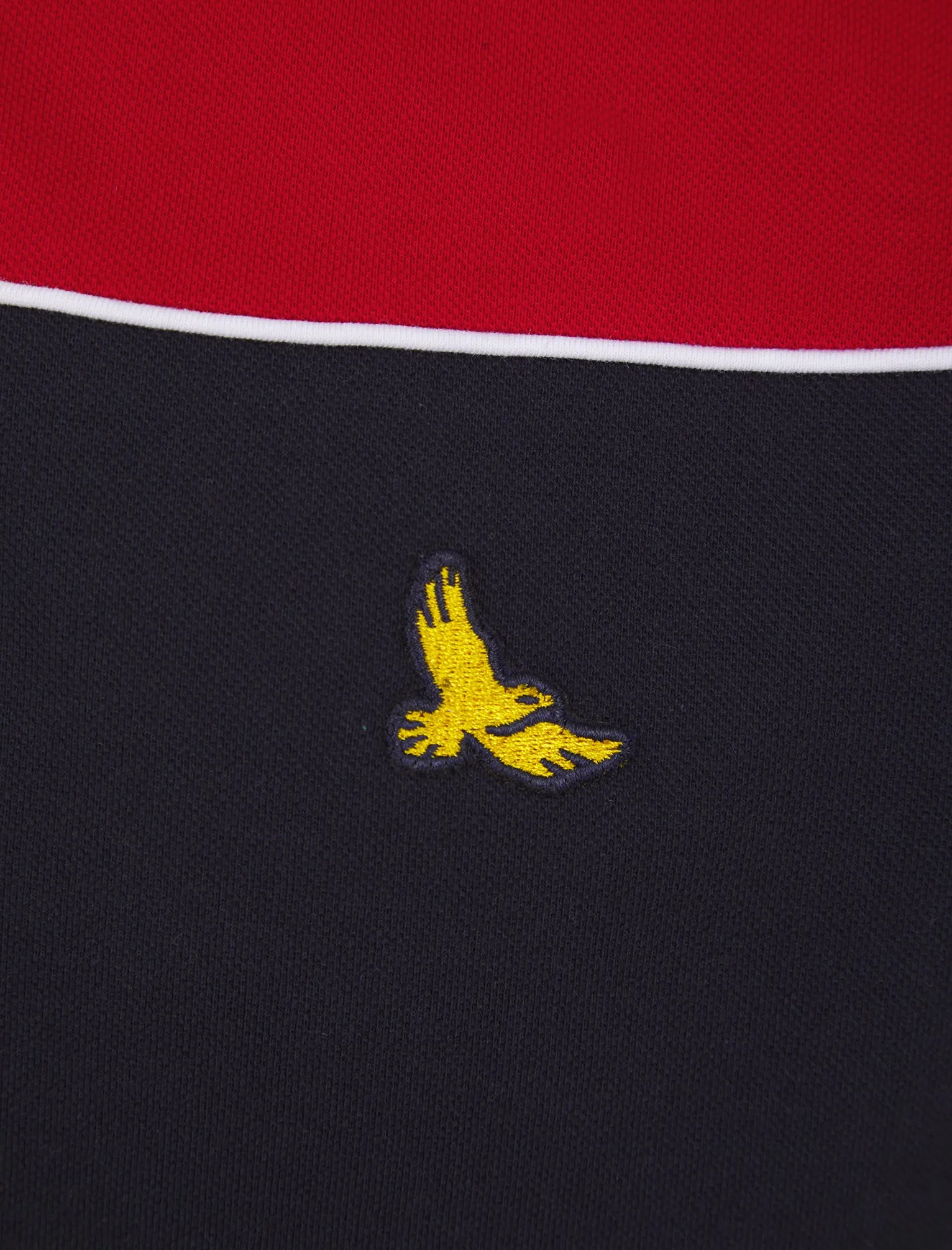 Gladstone Colour Block Pique Polo Shirt in Scooter Red - Kensington Eastside