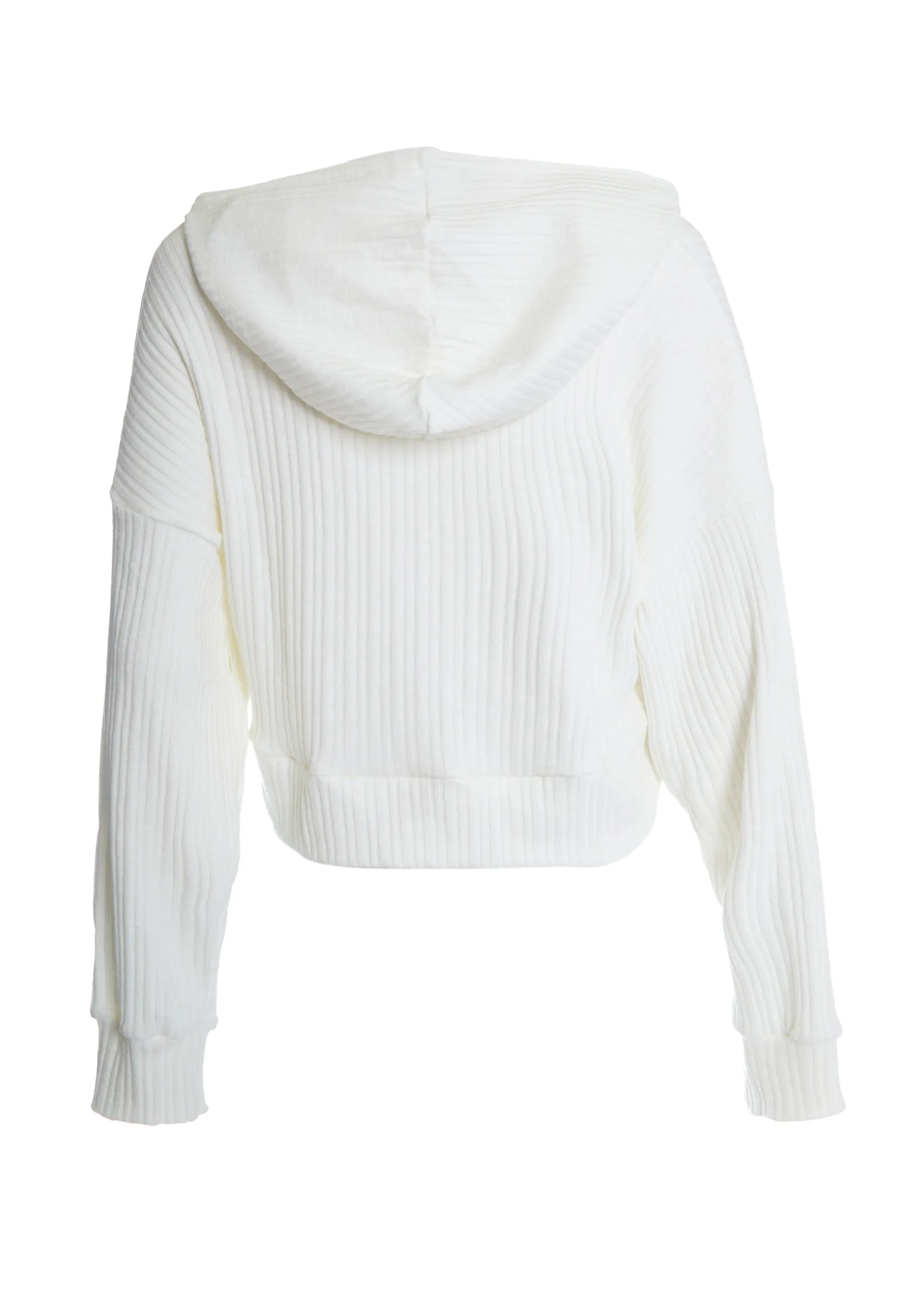 Glamorous White Ribbed Loungewear Top
