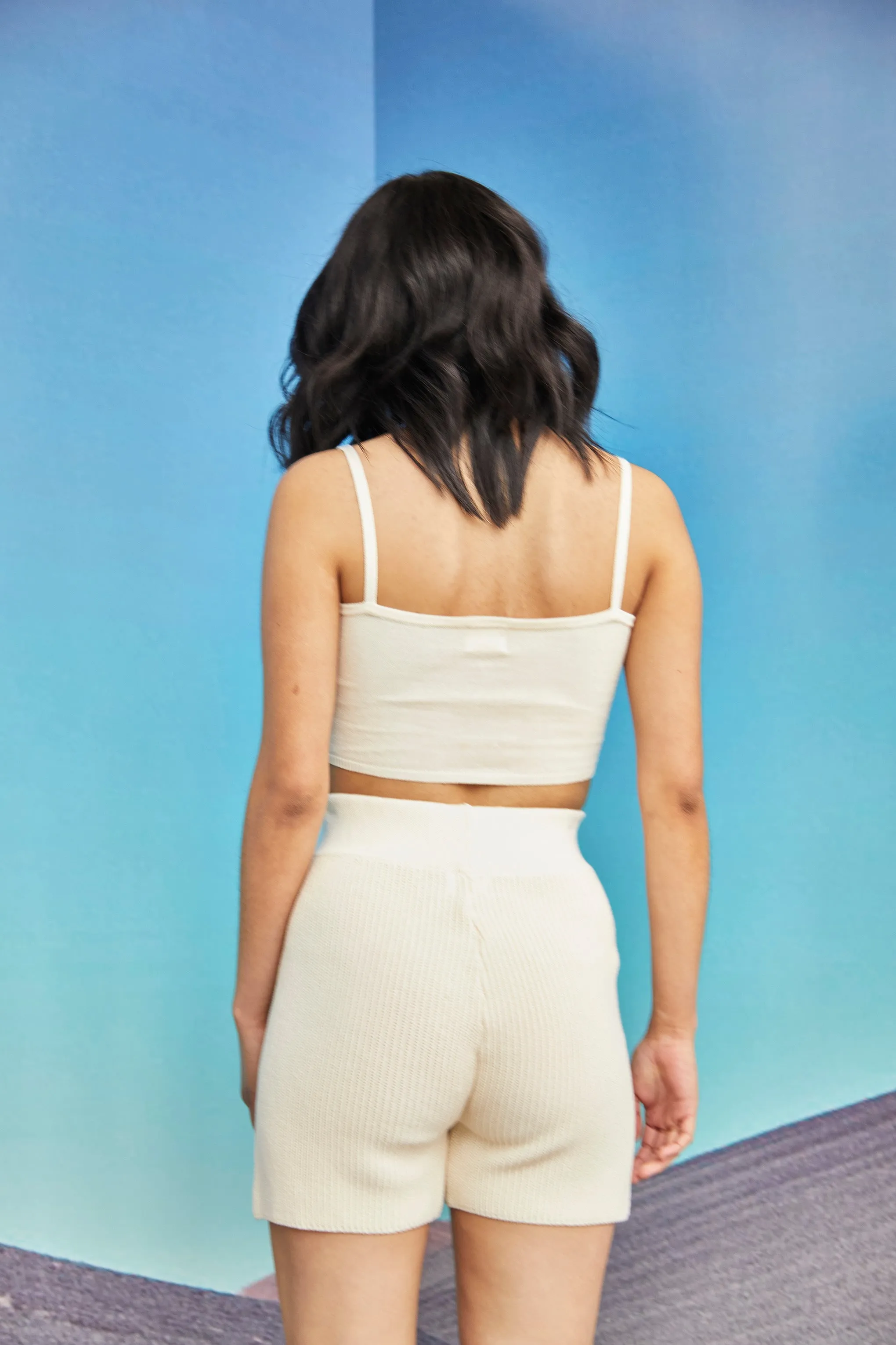 Glamorous Womens Cream Crop Top