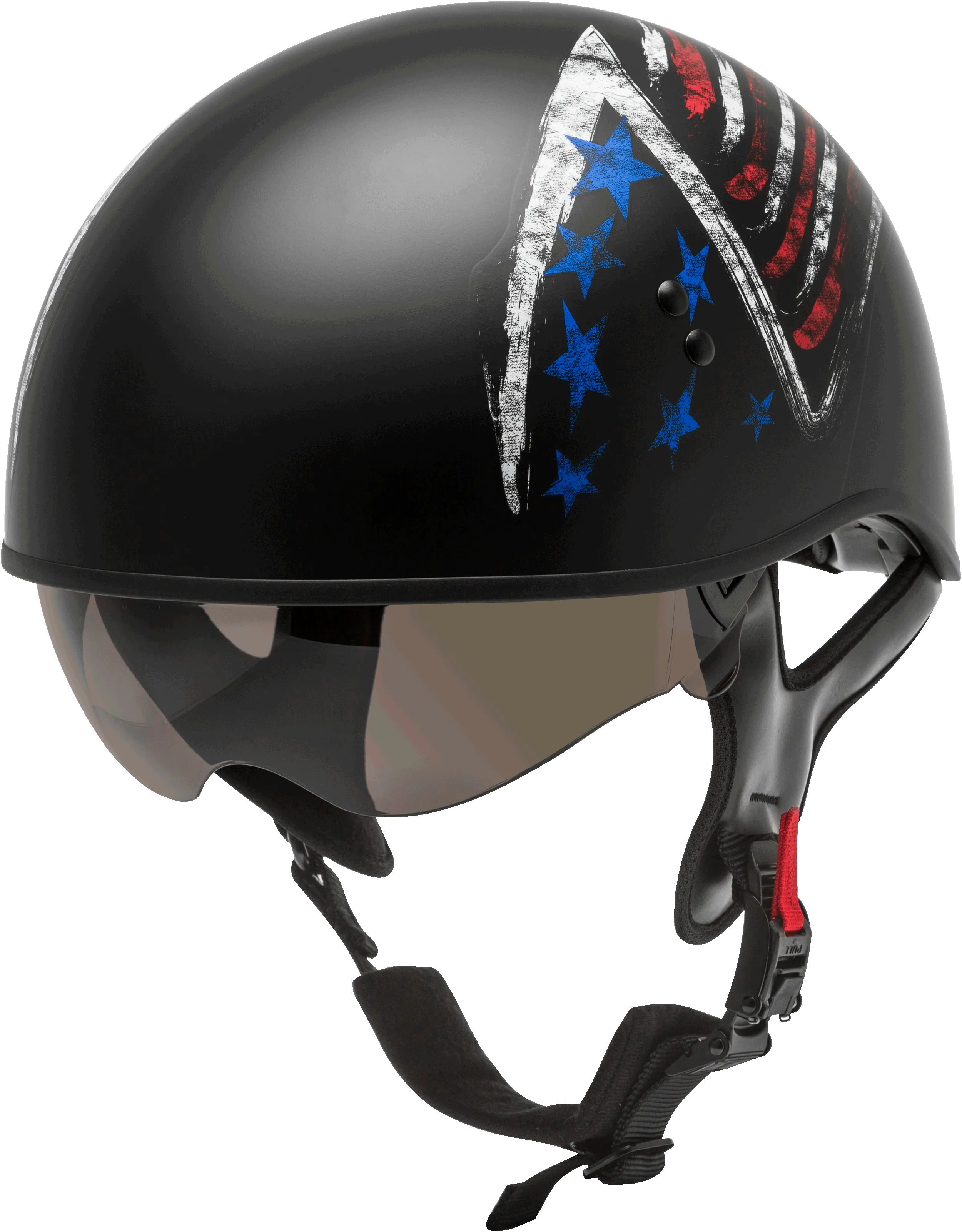 GMax 72-5648 HH-65 'Bravery' Half HelmetMatte Black/Red/White/Blue