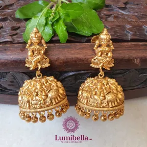Gold Antique Jhumkas