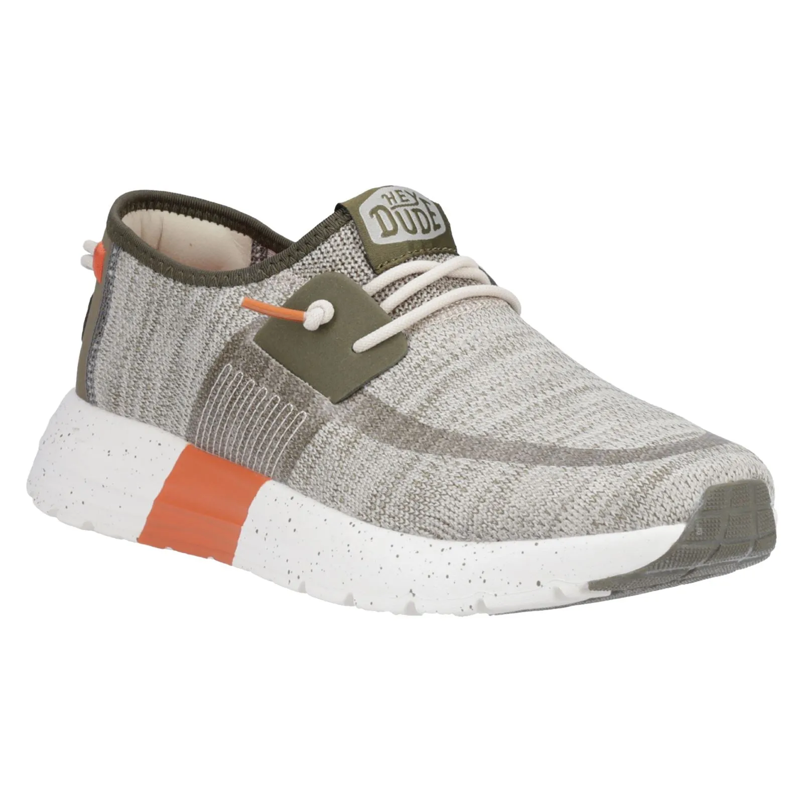 HEYDUDE Sirocco Sport Mode Nylon Men's Green/Dusty Olive/Orange Trainers