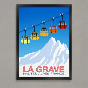 La Grave ski poster