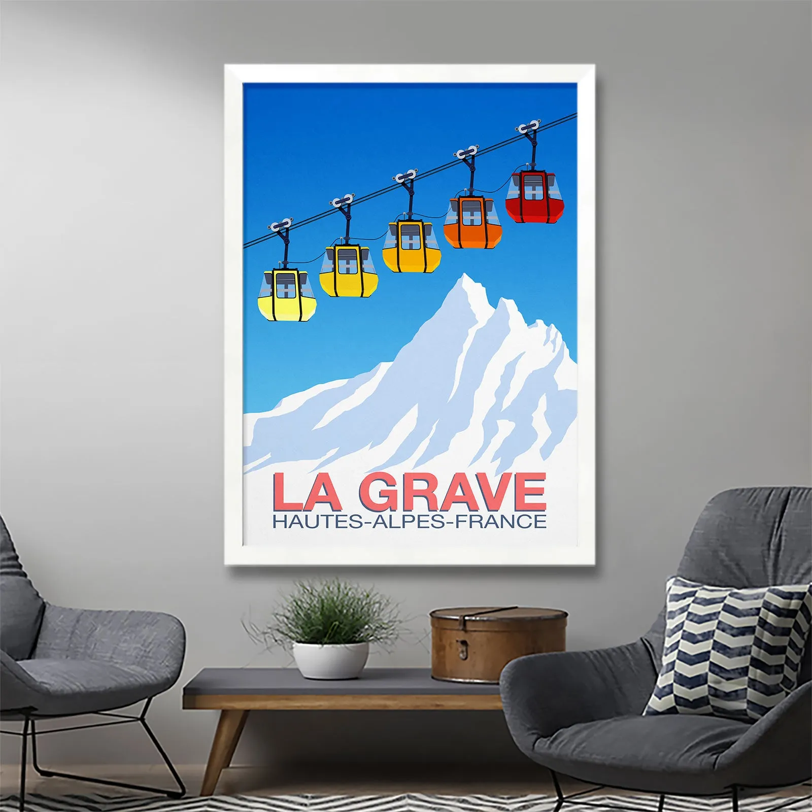 La Grave ski poster