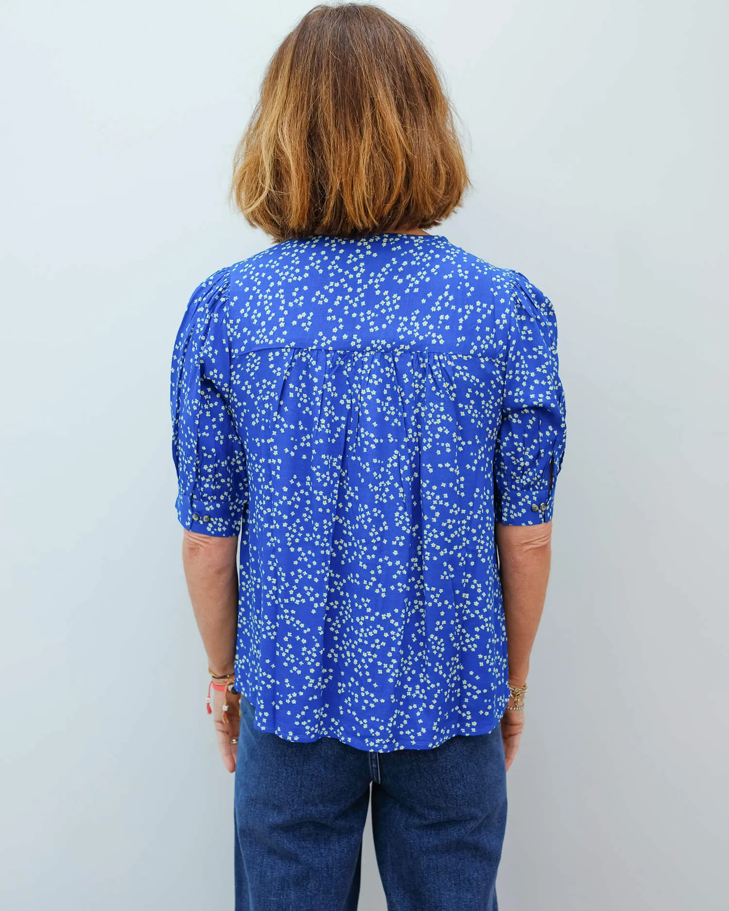 L&H Corgi top in daisy blue