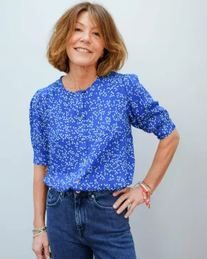 L&H Corgi top in daisy blue