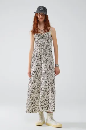 Leopard Print Maxi Dress With Knot Detail