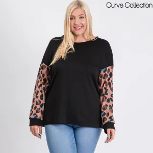 Leslie Leopard Sleeve Top