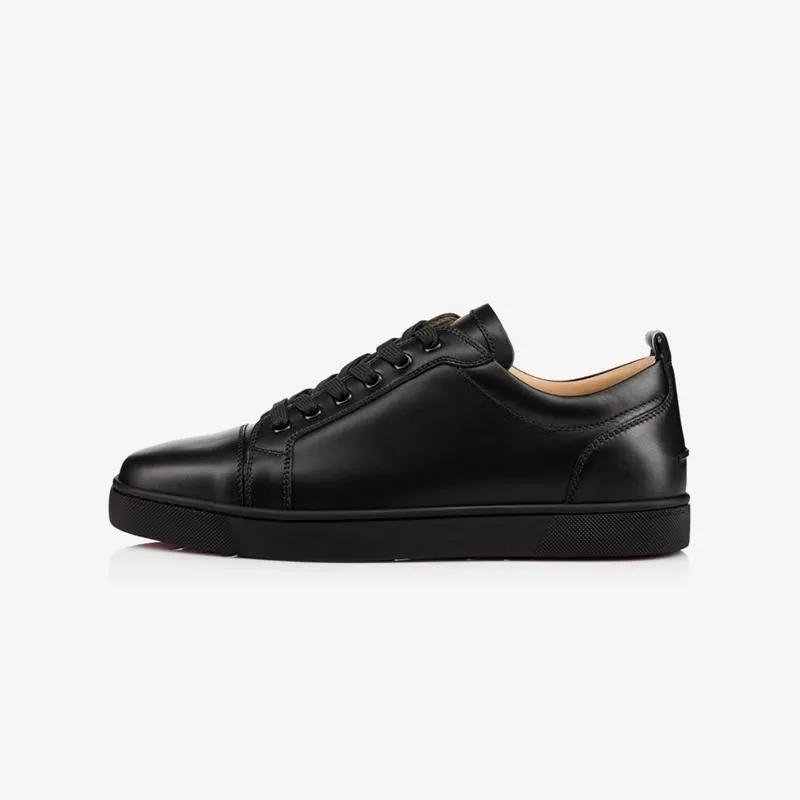 Low Trainers Plain Leather Sneakers