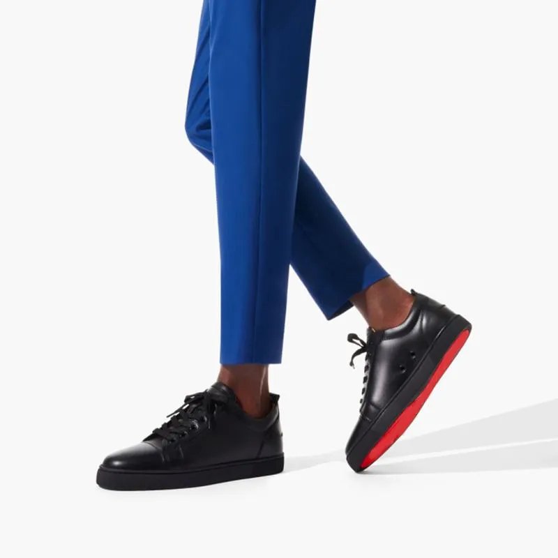 Low Trainers Plain Leather Sneakers