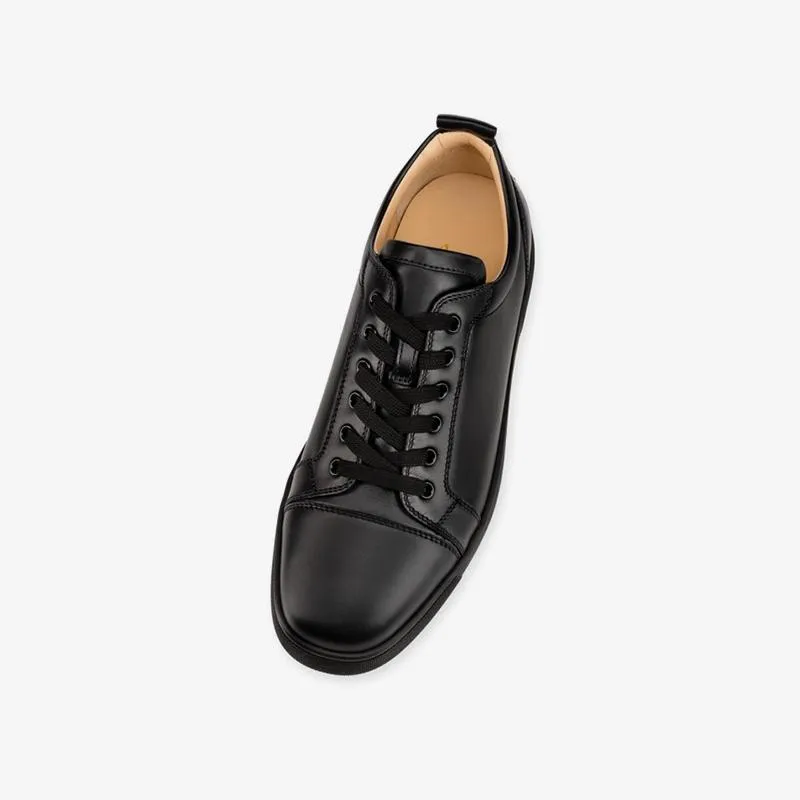 Low Trainers Plain Leather Sneakers