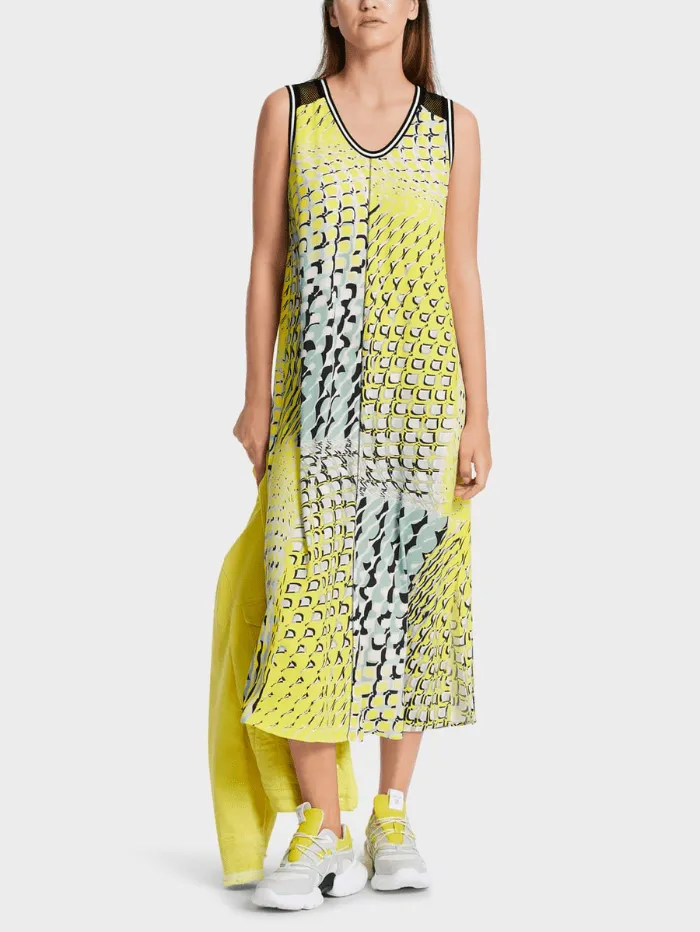 Marc Cain Sports Long Sleeveless A Line Dress In Soft Sage WS 21.16 W30 Col 509