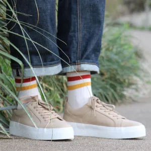 Men's 3 Stripe Quarter Length Cotton Socks