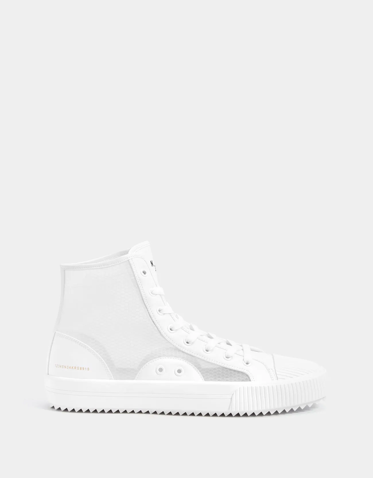 Men’s transparent high-top trainers