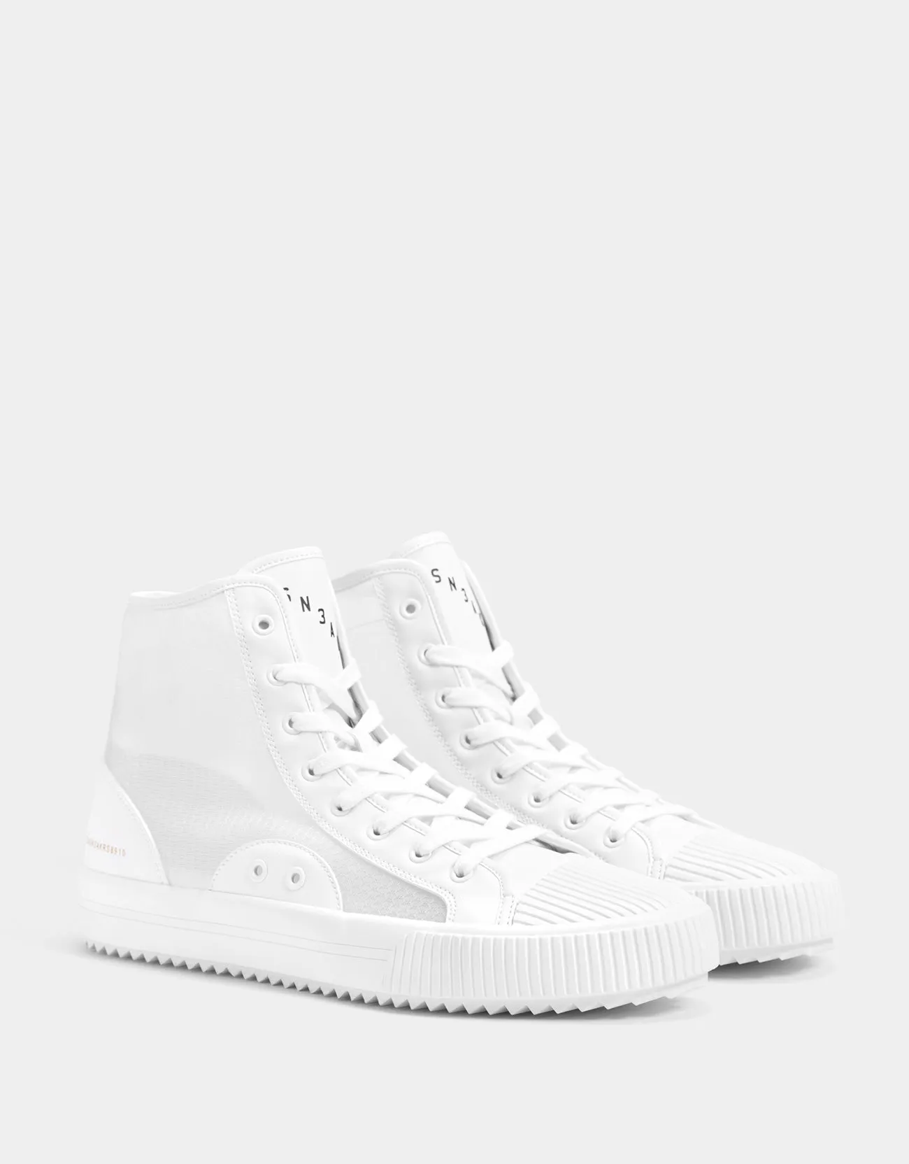 Men’s transparent high-top trainers