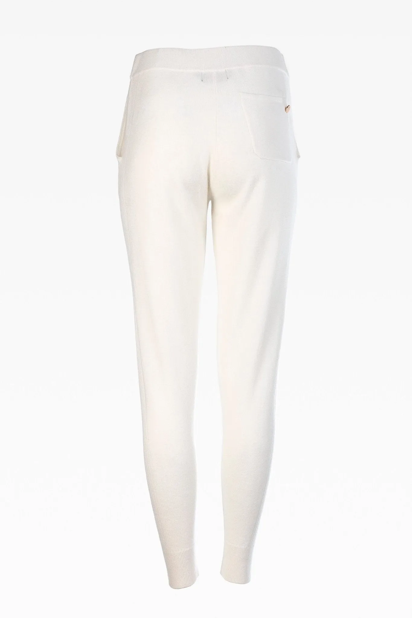 Myla Angel White Ladies Joggers: Luxury Cashmere & Wool Blend Loungewear