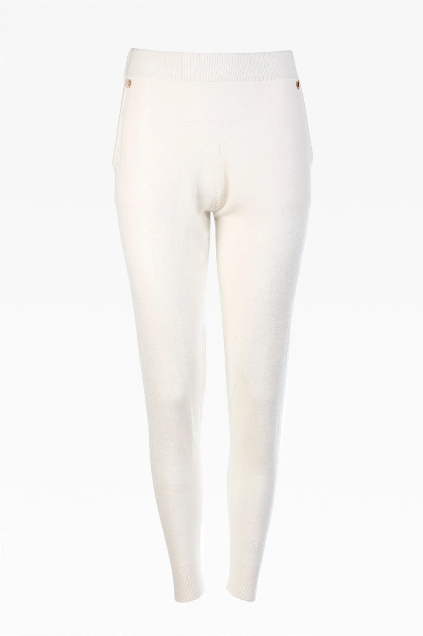 Myla Angel White Ladies Joggers: Luxury Cashmere & Wool Blend Loungewear