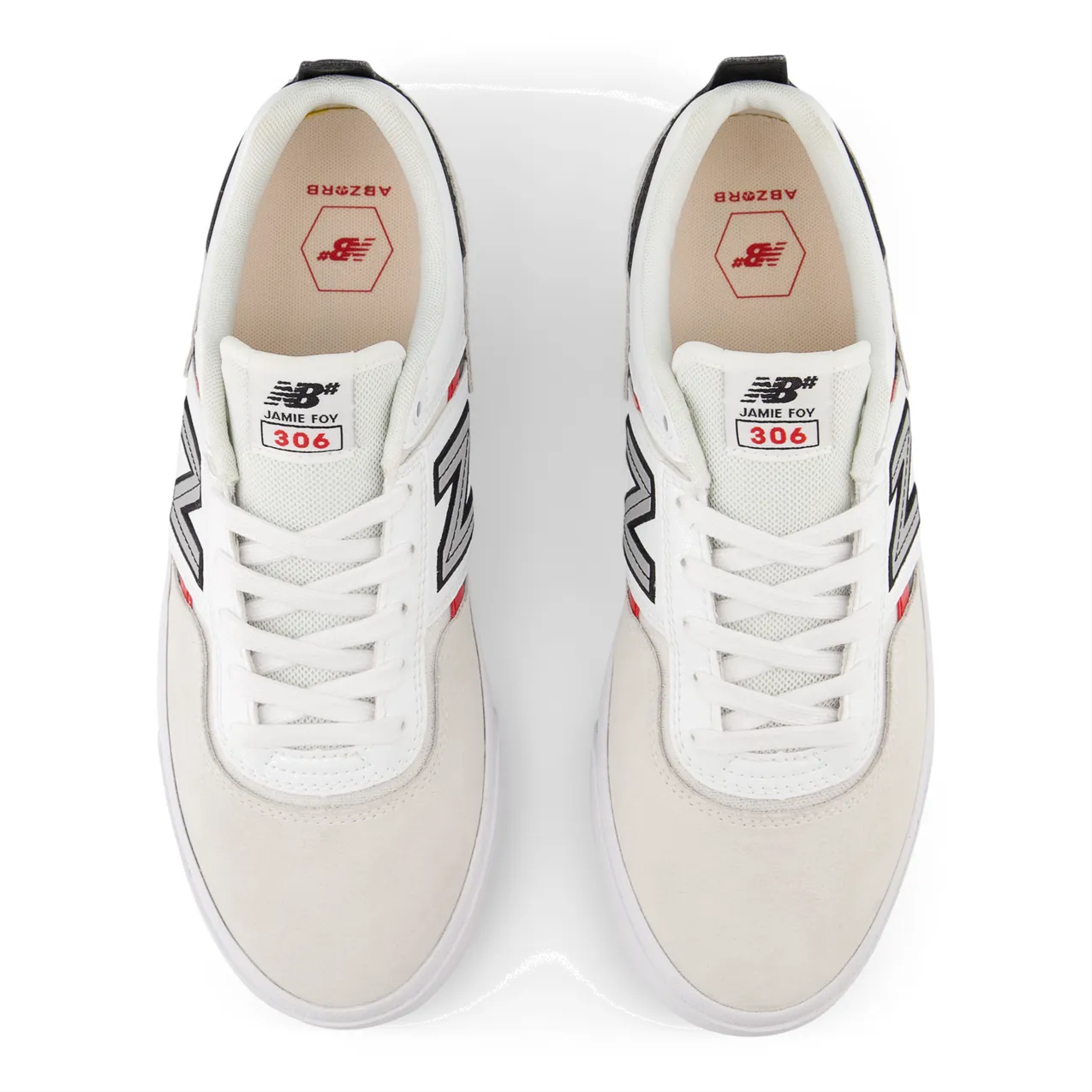 New Balance Numeric Men's Jamie Foy 306 White Red Shoes