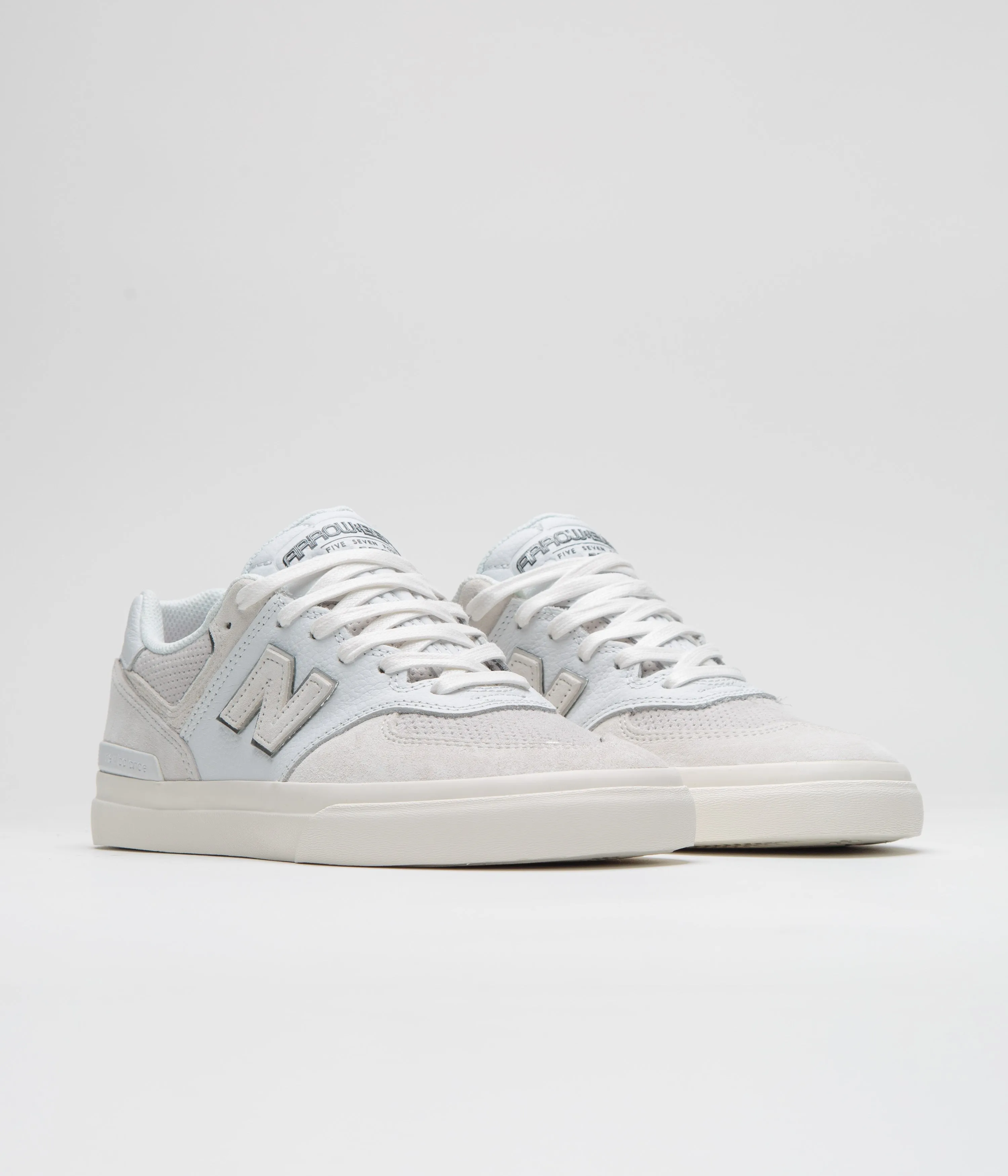 New Balance Numeric x Arrow & Beast 574 Shoes - White / Grey