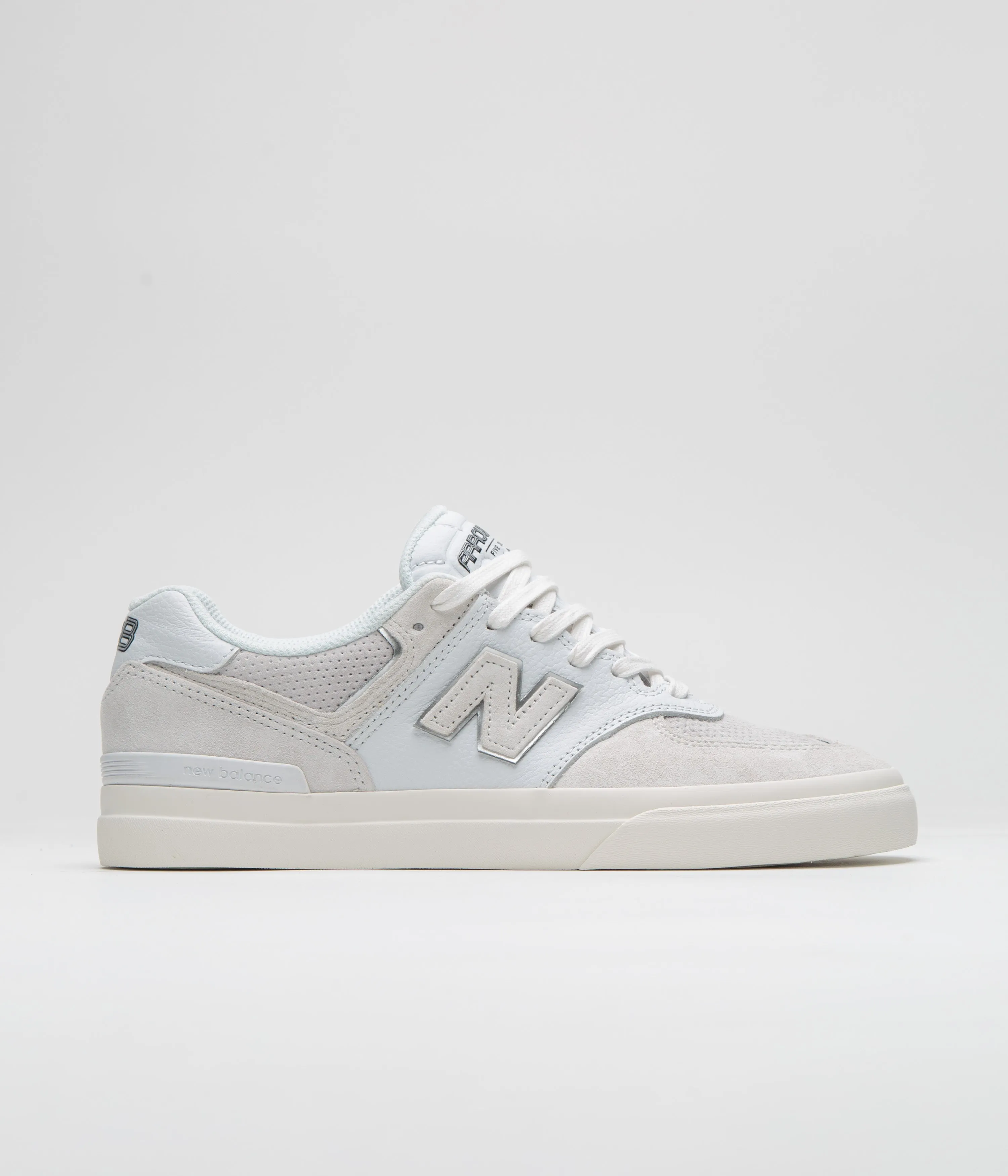 New Balance Numeric x Arrow & Beast 574 Shoes - White / Grey
