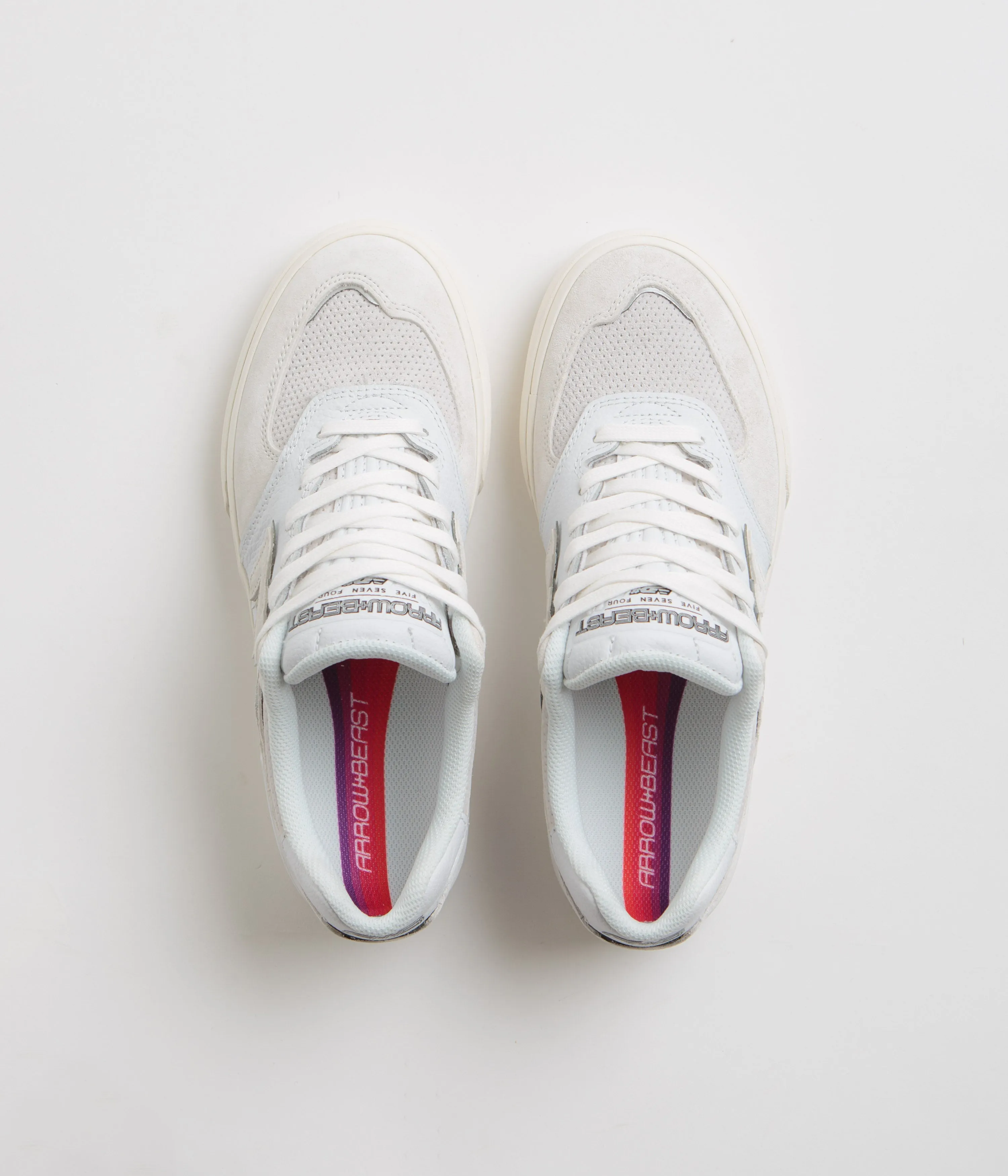 New Balance Numeric x Arrow & Beast 574 Shoes - White / Grey